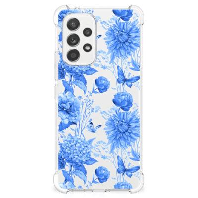 Case voor Samsung Galaxy A53 5G Flowers Blue Case voor Samsung Galaxy A53 5G Flowers Blue