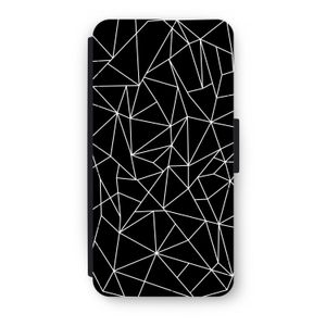 Geometrische lijnen wit: iPhone 8 Plus Flip Hoesje