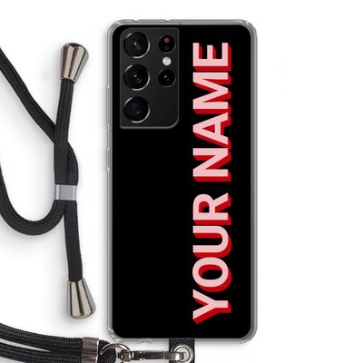 Namecase: Samsung Galaxy S21 Ultra Transparant Hoesje met koord