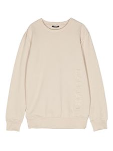 Balmain Kids sweat à logo embossé - Tons neutres