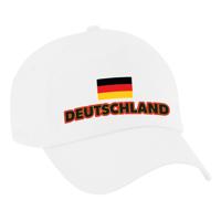 Verkleed feest pet - wit - Duitsland - vlag/landen thema - zonneklep pet