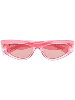 Ferragamo lunettes de soleil à monture papillon - Rose