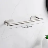 Zelfklevende RVS Badkamer Accessoireset - Geen Boren | Geborstelde Afwerking | Metalen Montage