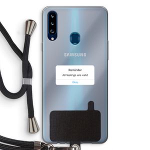 Reminder: Samsung Galaxy A20s Transparant Hoesje met koord