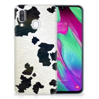 Samsung Galaxy A40 | TPU Hoesje | Koeienvlekken