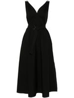 Brunello Cucinelli robe ceinturée à design sans manches - Noir Brunello Cucinelli robe ceinturée à design sans manches - Noir