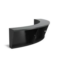 Keerwand + zitrand aluminium 200 x 60 cm binnenbocht