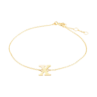 Minimalistische letter armband - 14K GOUD - Goud - X