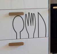 Muursticker keuken bestek