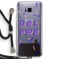 GRL PWR: Samsung Galaxy S8 Transparant Hoesje met koord