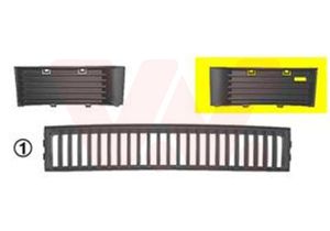 Ventilatiegrille, bumper ** Equipart ** VAN WEZEL, Inbouwplaats: Links voor, u.a. fÃ¼r Skoda