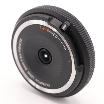 Olympus 9mm F/8.0 fisheye body cap lens zwart occasion