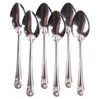 Benson Home Diner lepel - 6x stuks - chroom - zilver - bestek - 23 cm
