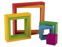 Playtive Houten speelgoed (Houten regenboog vierkant) - thumbnail