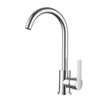 Badkamer Wastafelkraan - Enkel Handvat | Zilver | Koud & Warm Water | Dekgemonteerd