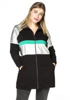 Yoek Sweatvest colourblock | Zwart | Maat 38/40 Yoek Sweatvest colourblock | Zwart | Maat 38/40