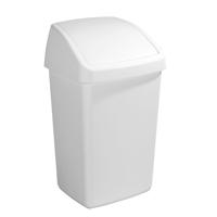Sunware delta prullenbak met swingdeksel 50l wit Sunware delta prullenbak met swingdeksel 50l wit