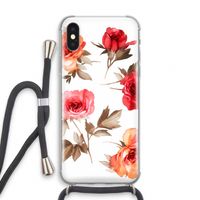 Roosjes: iPhone XS Transparant Hoesje met koord