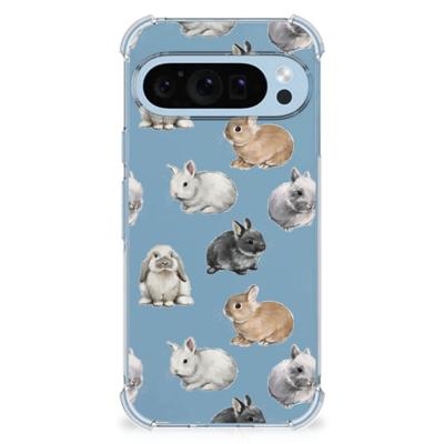 Case Anti-shock voor Google Pixel 9 | 9 Pro Konijntjes