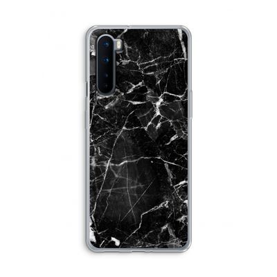 Zwart Marmer 2: OnePlus Nord Transparant Hoesje