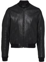 Prada veste bomber en cuir - Noir - thumbnail