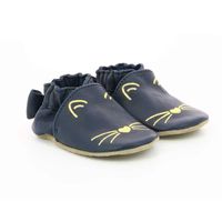 Robeez babyslofjes Goldy Cat marine perm Maat