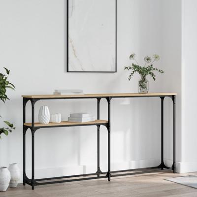 Wandtafel 145x22,5x75 cm bewerkt hout sonoma eikenkleurig