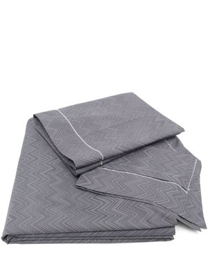 Missoni Home literie à motif zig-zag - Gris