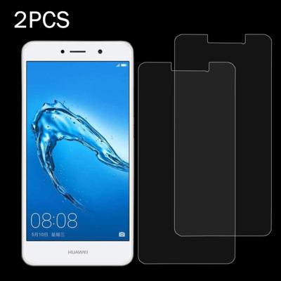 2 stuks voor Huawei Y7 0.3mm 9H oppervlaktehardheid 2.5D Explosieveilig niet-volledig scherm getemperd glas scherm Film