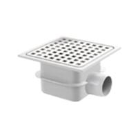 schrobput abs/rvs - 150 x 150mm - nr.619 - met zijuitlaat