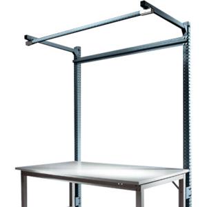 Manuflex ZB3841.7016 Opbouwdeel met arm voor universele + professionele standaard achtergrond tafels, gebruiksh 1500 mm