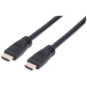 Manhattan 353960 HDMI-kabel HDMI Aansluitkabel HDMI-A-stekker, HDMI-A-stekker 7.50 m Zwart 4K UHD, UL gecertificeerd