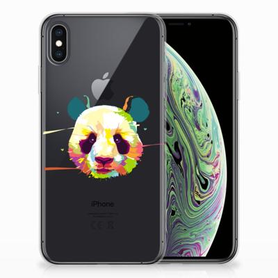 Apple iPhone Xs Max Telefoonhoesje met Naam Panda Color Apple iPhone Xs Max Telefoonhoesje met Naam Panda Color