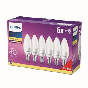 Philips 5,5W - E14 - 2700K - 470 lumen set van 6 - 929003541192