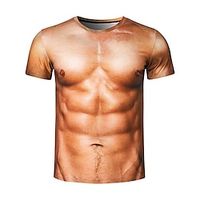 Voor heren T-shirt Grafisch Simulatie Strakke ronde hals Kleding 3D-afdrukken Buiten Dagelijks Korte mouw Afdrukken Vintage Modieus Ontwerper Lightinthebox