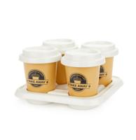 Koffiekopjes Takeaway Porselein - Set van 4