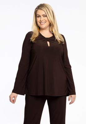 Yoek Tuniek met v-hals opening | Bruin | Maat 58/60