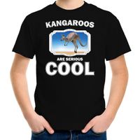 T-shirt kangaroos are serious cool zwart kinderen - kangoeroes/ kangoeroe shirt XL (158-164)  -