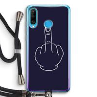 F**k U: Huawei P30 Lite Transparant Hoesje met koord