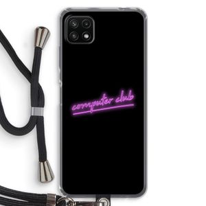 Vice Black: Samsung Galaxy A22 5G Transparant Hoesje met koord