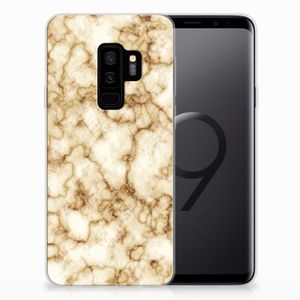 Samsung Galaxy S9 Plus TPU Siliconen Hoesje Marmer Goud