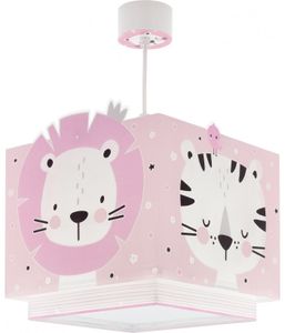 Dalber Kinderkamer hanglamp Baby Jungle soft roze met wit 63112S