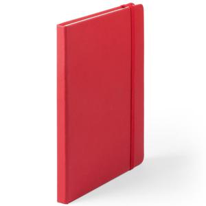 Luxe schriften/notitieboekje met elastiek - A5 - rood - 100x blanco paginas - opschrijfboekjes