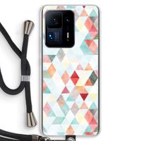 Gekleurde driehoekjes pastel: Xiaomi Mi Mix 4 Transparant Hoesje met koord