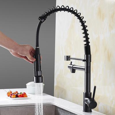 Multifunctionele koud warm water tank keuken voorjaar dubbele nozzle 360 graden roterende kraan zonder slang
