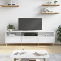 Tv-meubel 150x30x44,5 cm bewerkt hout hoogglans wit Tv-meubel 150x30x44,5 cm bewerkt hout hoogglans wit