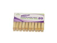 Luva Wasknijpers jumbo hout set à 20