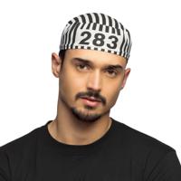 Boevenmuts - zwart/wit - boef - crimineel - gevangene - voor volwassenen Boevenmuts - zwart/wit - boef - crimineel - gevangene - voor volwassenen