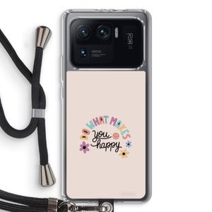 Happy days: Xiaomi Mi 11 Ultra Transparant Hoesje met koord