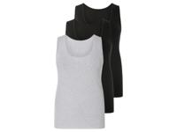 esmara 3 dames hemden (Zwart/grijs, XXL)